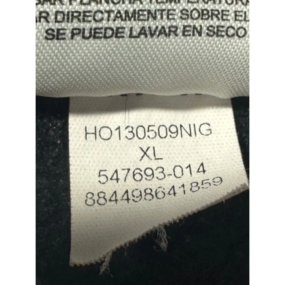 Jordan Mens Hooded Varsity Jacket Black Grey Snap Front Jumpman Fleece XL
